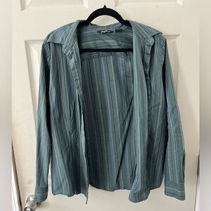 Blue striped button down